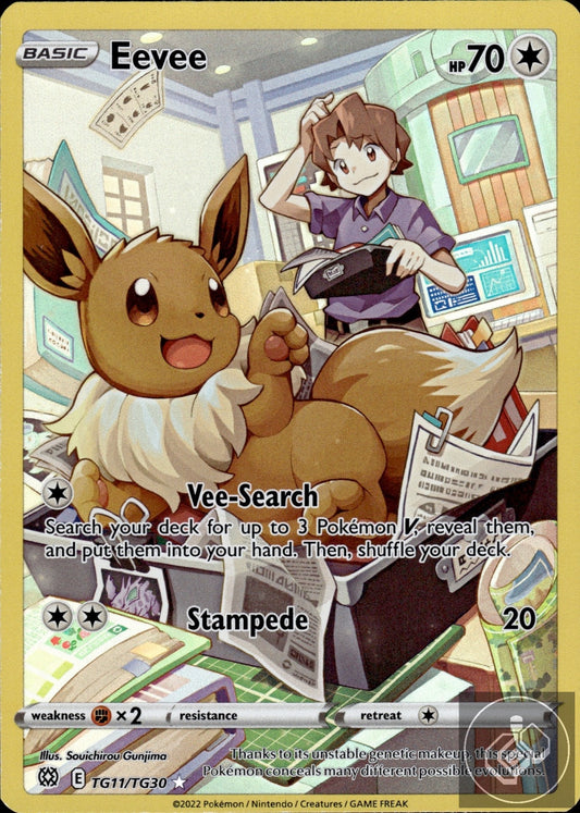 Eevee TG11/TG30 Holo Brilliant Stars Trainer Gallery Pokemon