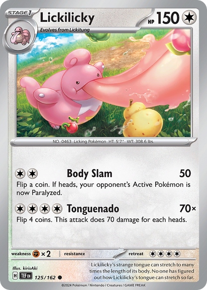Lickilicky 125/162 Common Temporal Forces Pokemon Reverse Holo