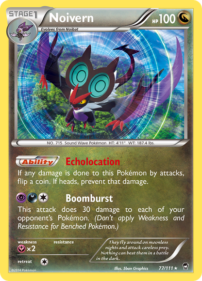 Noivern 77/111 Holo Rare Furious Fists Pokemon