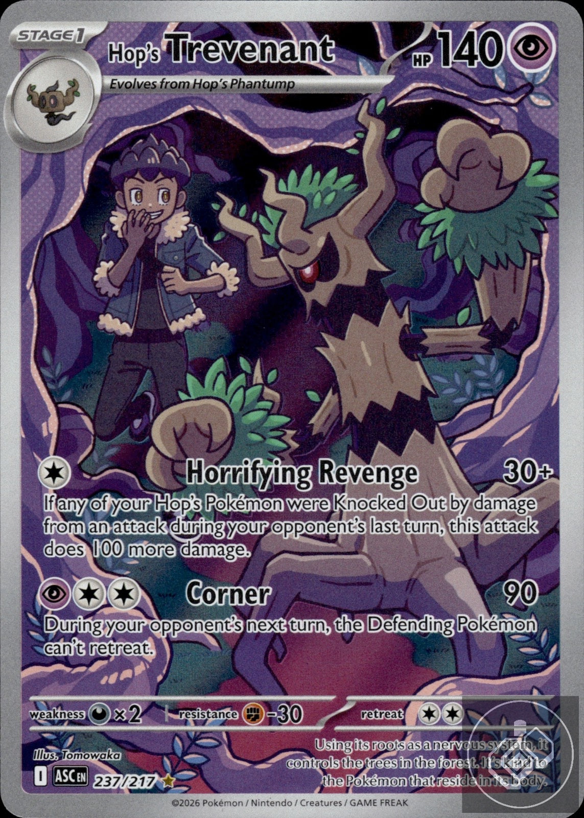 Hop's Trevenant 237/217 Illustration Rare Ascended Heroes Pokemon