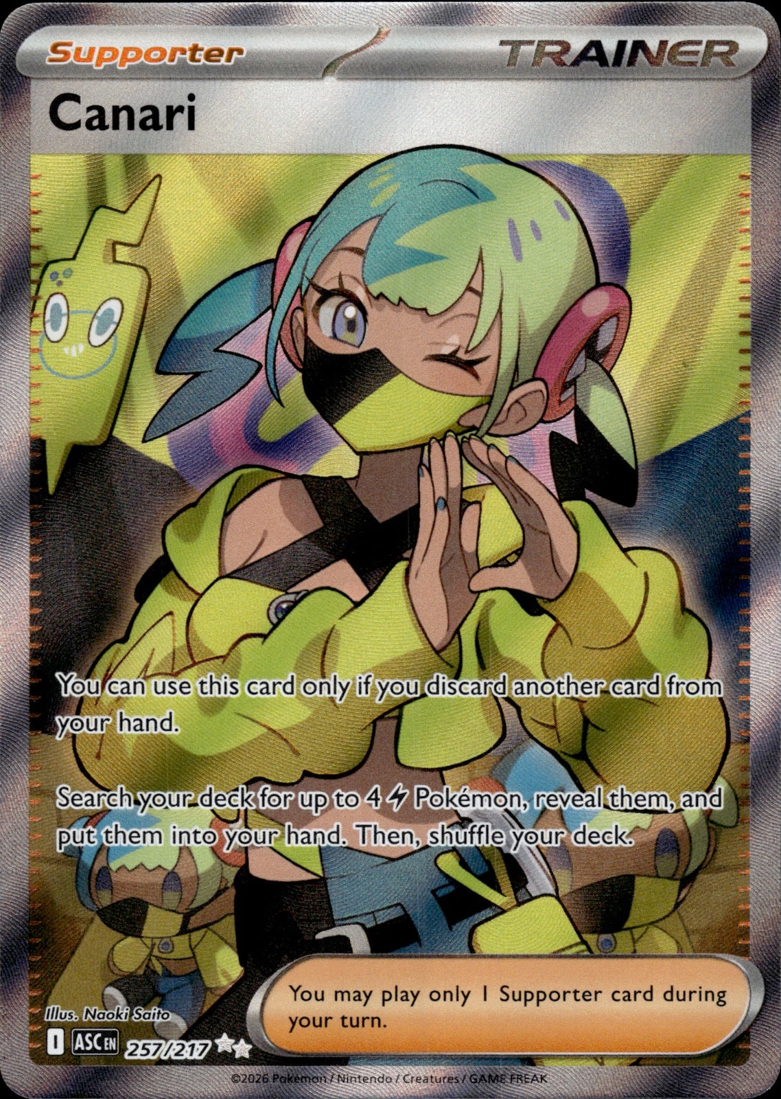 Canari 257/217 Ultra Rare Ascended Heroes Pokemon