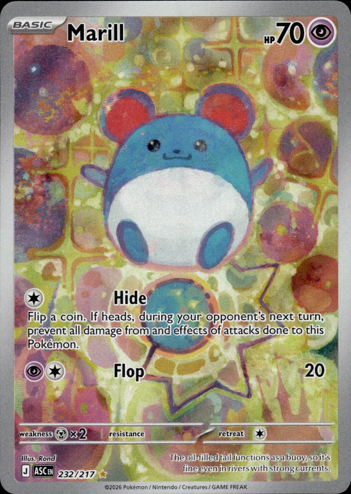 Marill 232/217 Illustration Rare Ascended Heroes Pokemon