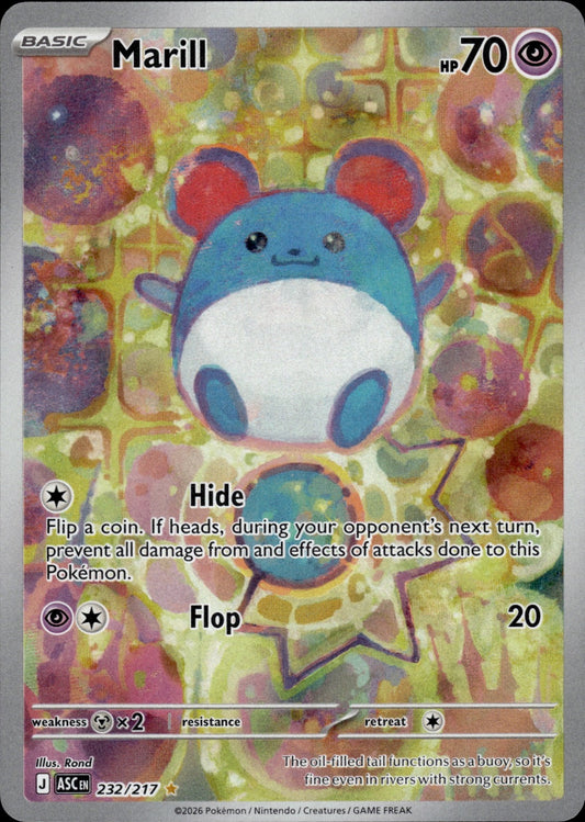 Marill 232/217 Illustration Rare Ascended Heroes Pokemon