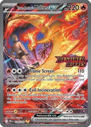 Team Rocket's Moltres ex 229/182 Holo Miscellaneous Cards & Products Pokemon