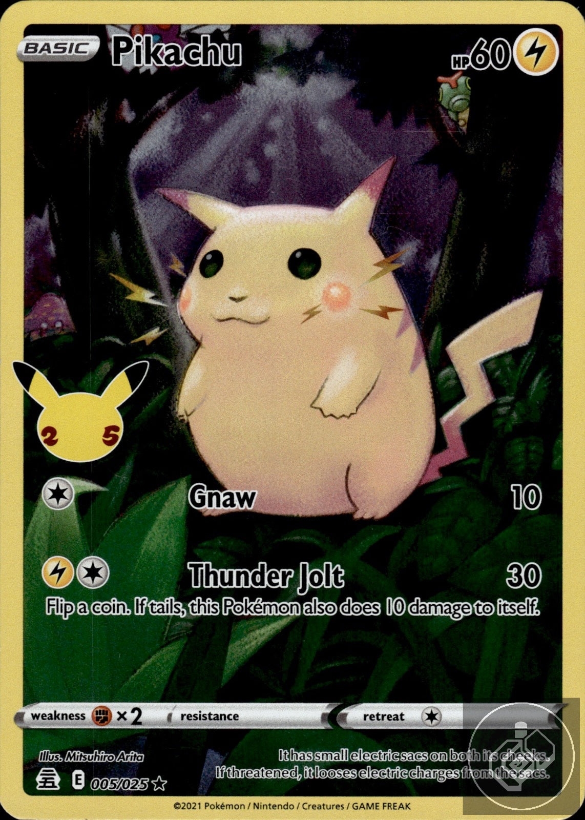 Pikachu 005/025 Holo Rare Celebrations Pokemon