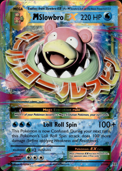 M Slowbro EX 27/108 Holo EX Rare Evolutions Pokemon
