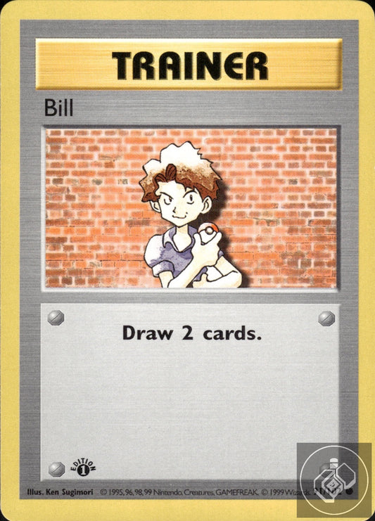Bill 91/102 Common Base Set Shadowless Pokemon Unlimited