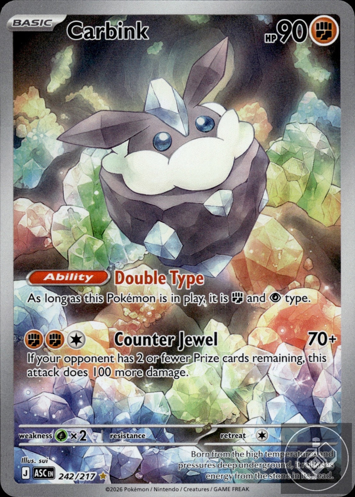 Carbink 242/217 Illustration Rare Ascended Heroes Pokemon