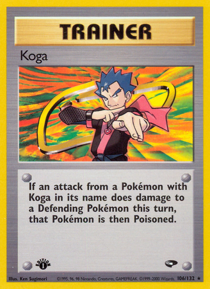 Koga 106/132 Rare Gym Challenge Pokemon Unlimited