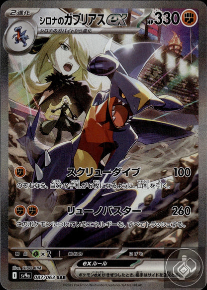Cynthia's Garchomp EX 087/063 Special Art Rare Heat Wave Arena Pokemon Japanese