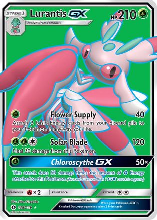 Lurantis GX (Full Art) 138/149 Holo Ultra Rare SM Base Set Pokemon