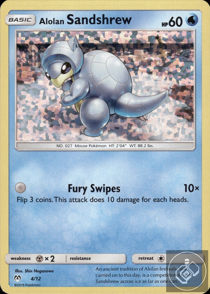 Alolan Sandshrew 004/012 Holo Promo McDonald's Promos 2019 Pokemon Holo