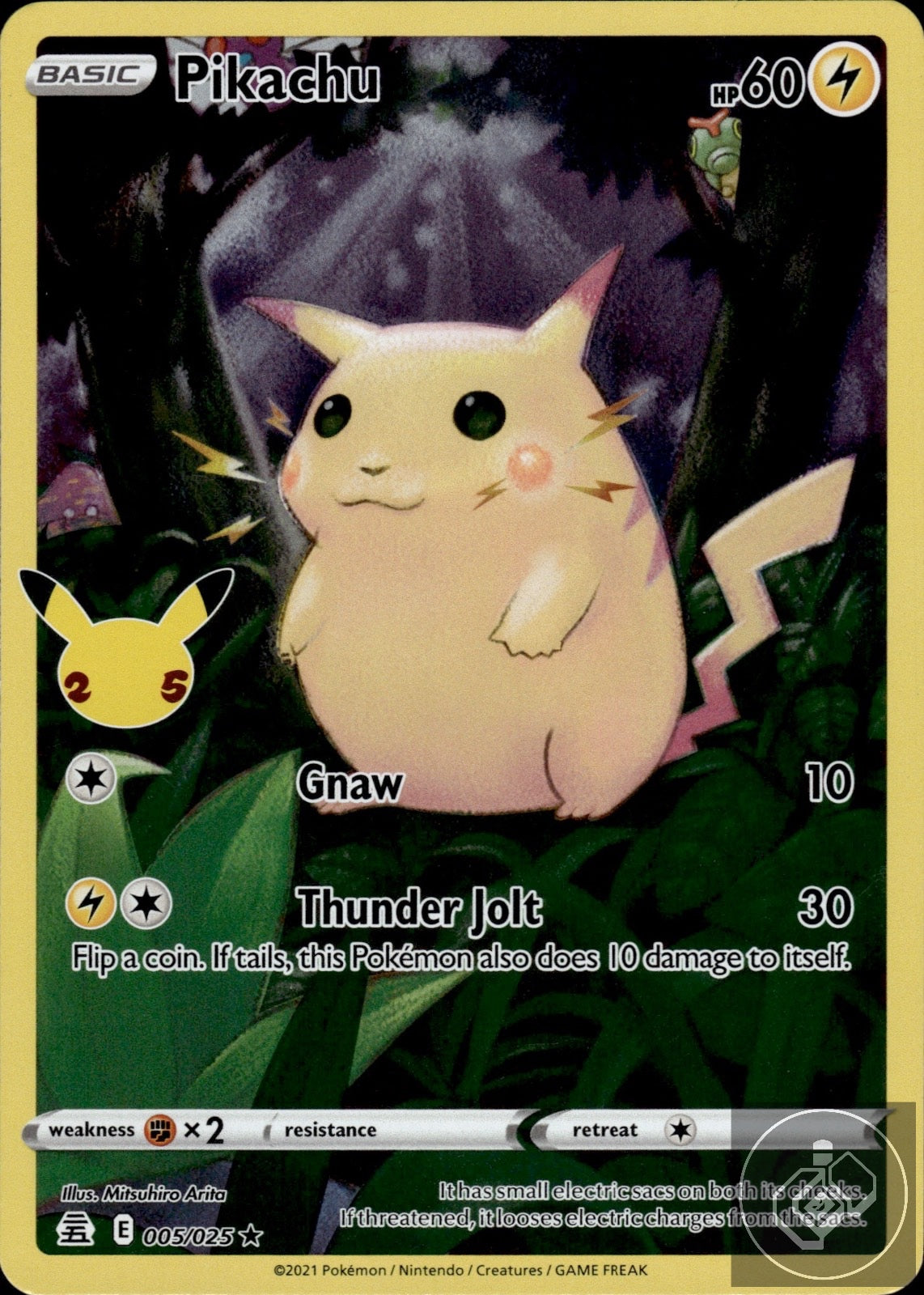 Pikachu 005/025 Holo Rare Celebrations Pokemon
