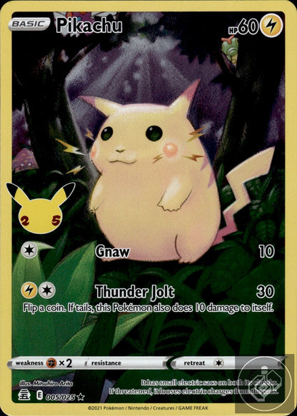 Pikachu 005/025 Holo Rare Celebrations Pokemon