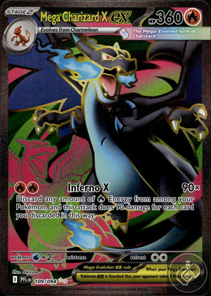 Mega Charizard X ex 109/094 Ultra Rare Phantasmal Flames Pokemon