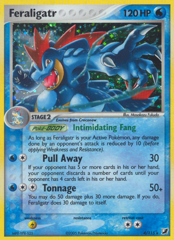 Feraligatr 4/115 Holo Rare Unseen Forces Pokemon Holo