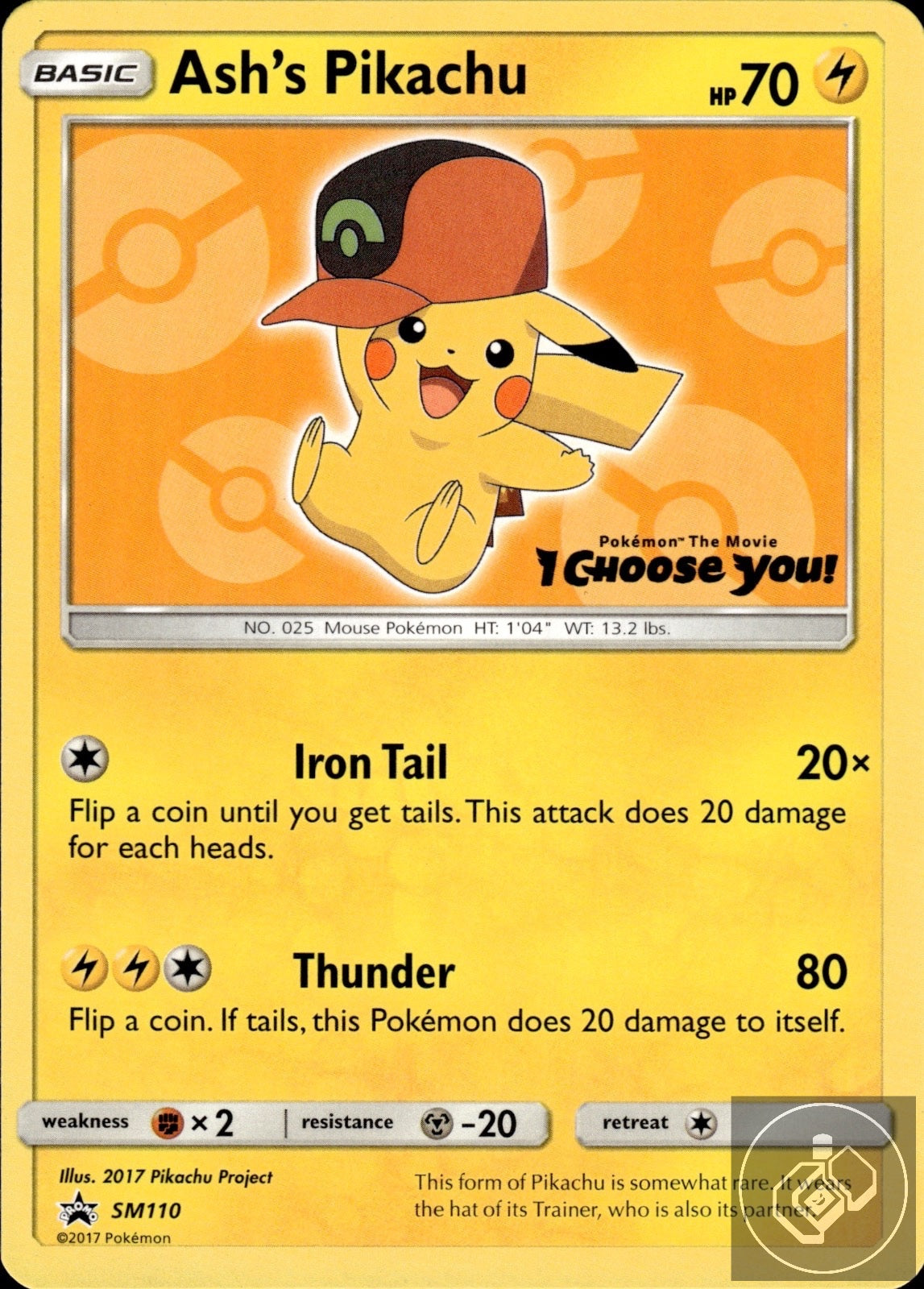 Ash's Pikachu - SM110 Promo Sun & Moon Promo Pokemon