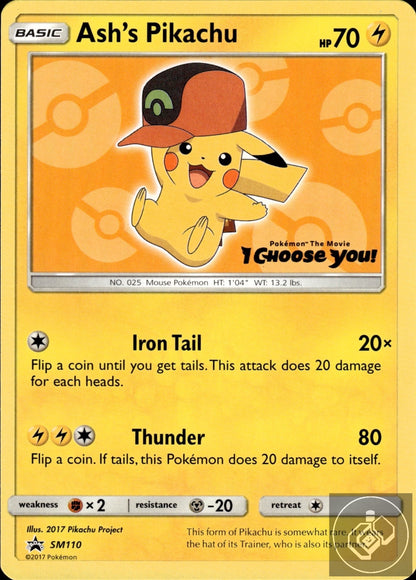 Ash's Pikachu - SM110 Promo Sun & Moon Promo Pokemon
