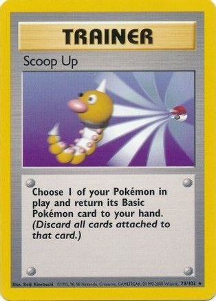 Scoop Up 78/102 Rare Base Set Unlimited Pokemon