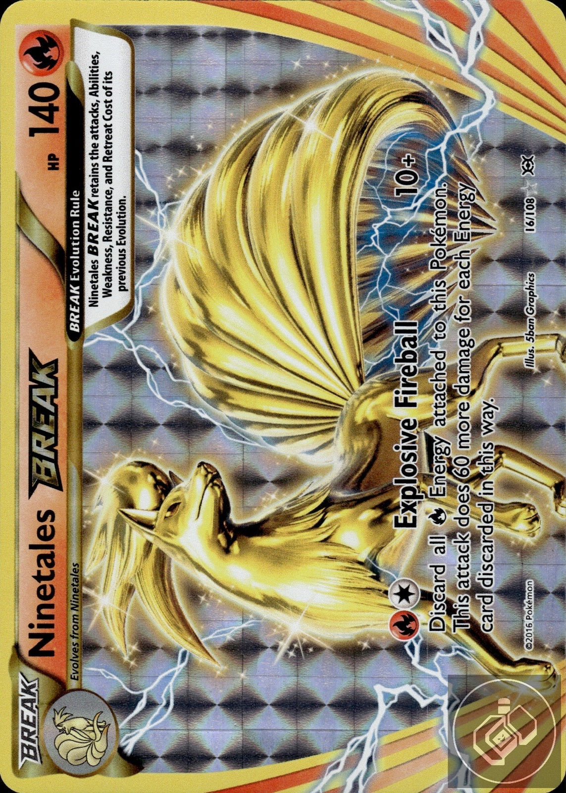 Ninetales BREAK 16/108 BREAK Rare Evolutions Pokemon