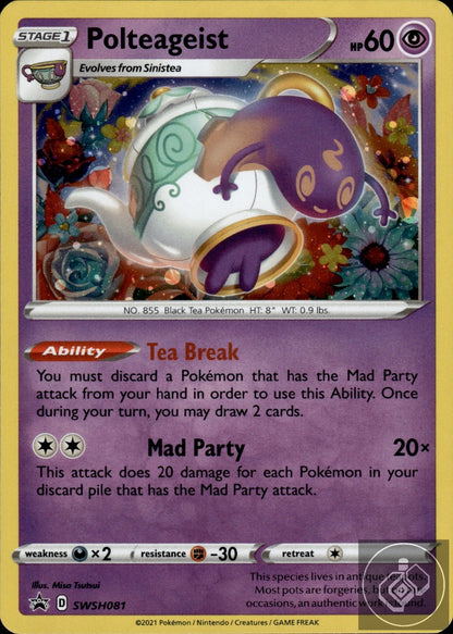 Polteageist SWSH081 Holo Promo Sword & Shield Promo Pokemon