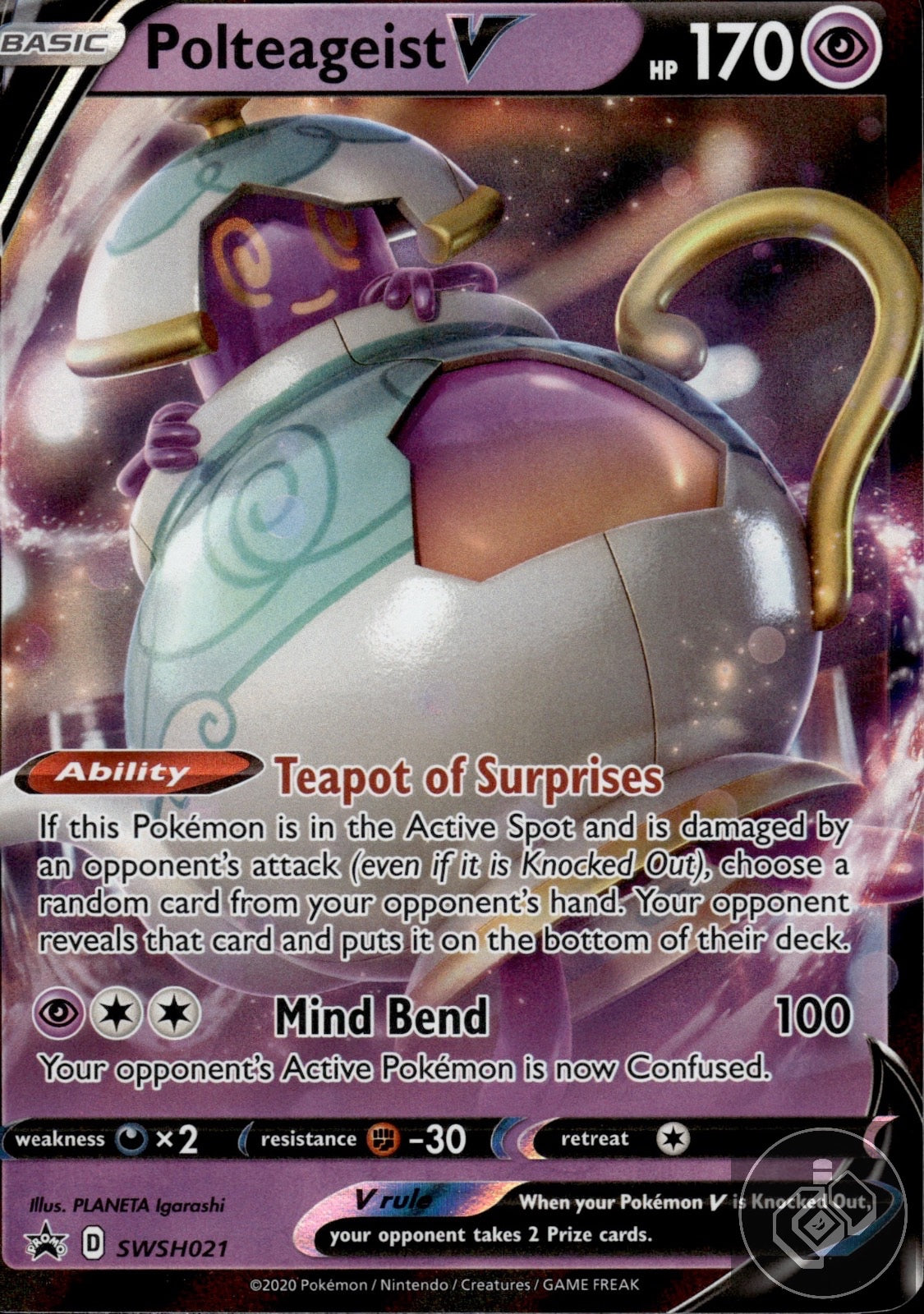 Polteageist V SWSH021 Holo Promo Sword & Shield Promo Pokemon