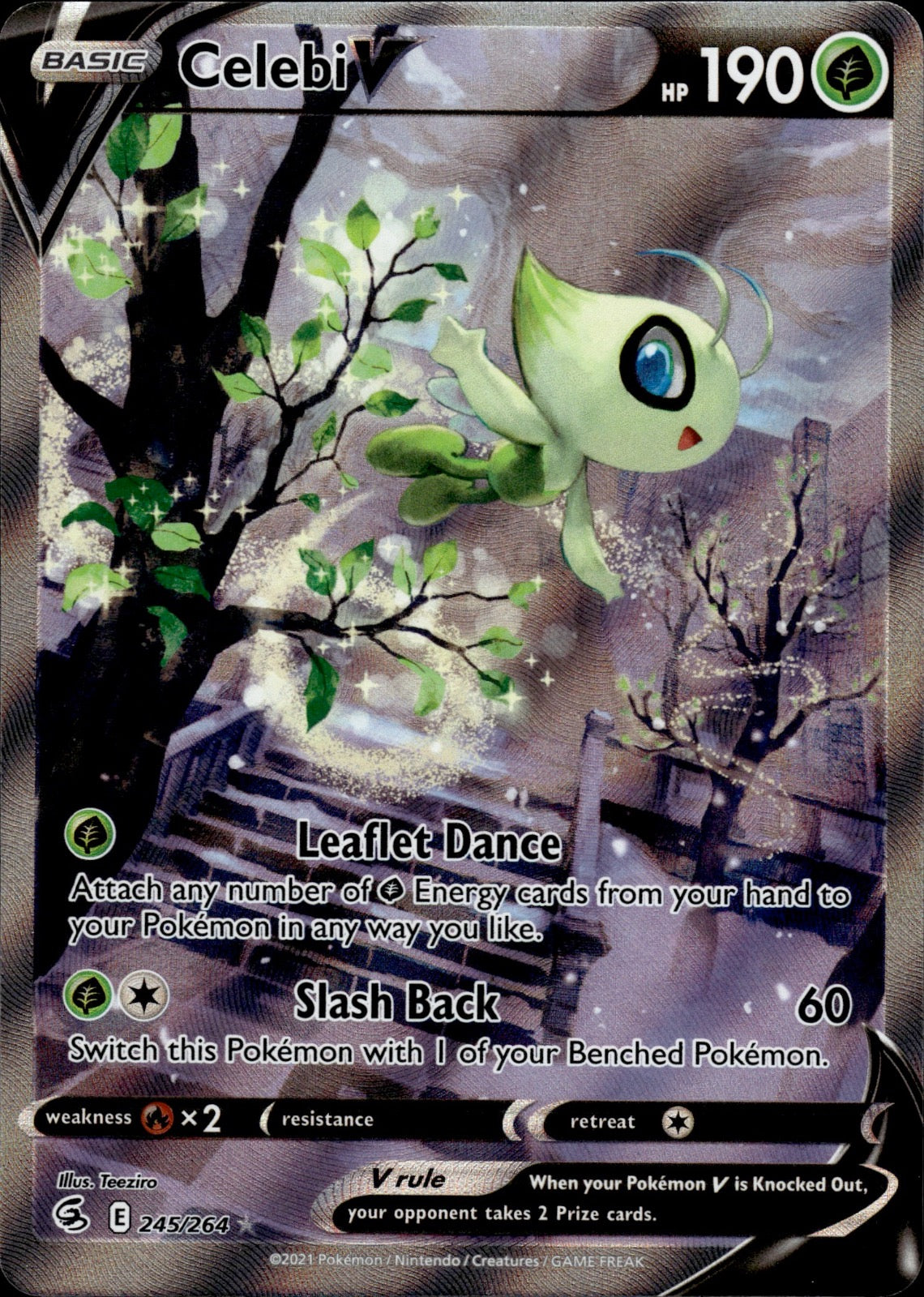 Celebi V 245/264 Ultra Rare Fusion Strike Pokemon