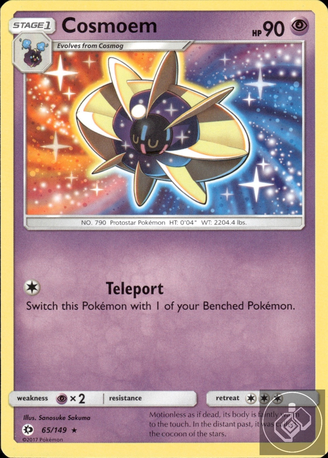 Cosmoem 65/149 Rare SM Base Set Pokemon