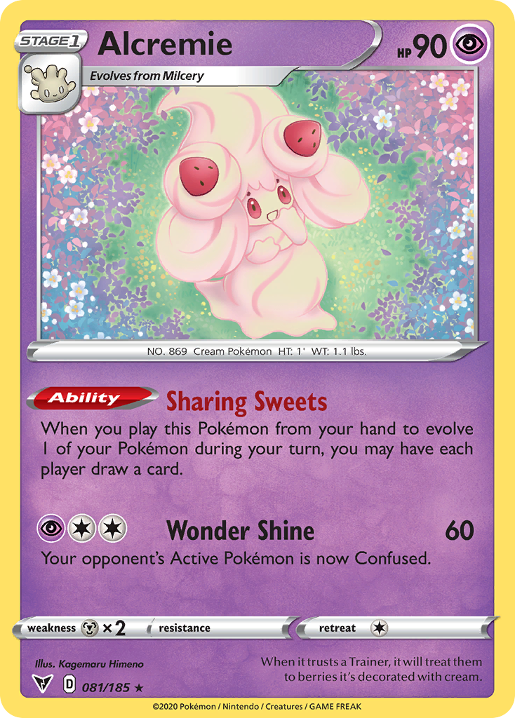 Alcremie 081/185 Rare Vivid Voltage Pokemon Reverse Holo