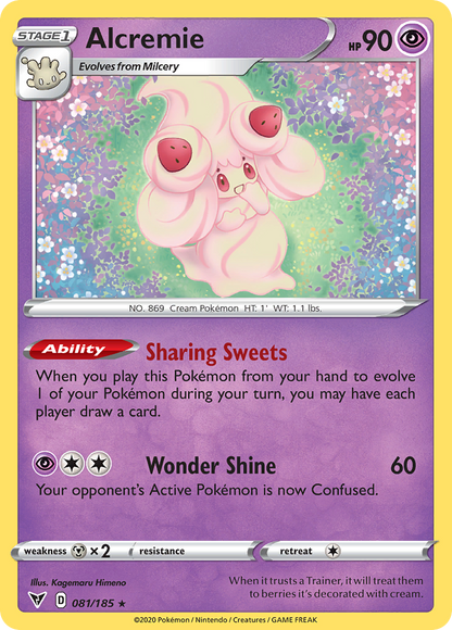 Alcremie 081/185 Rare Vivid Voltage Pokemon Reverse Holo