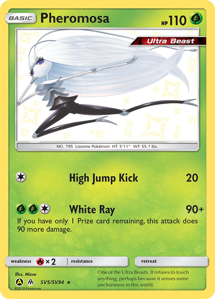 Pheromosa SV5/SV94 Shiny Rare Hidden Fates Shiny Vault Pokemon