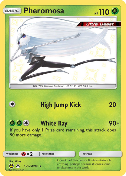 Pheromosa SV5/SV94 Shiny Rare Hidden Fates Shiny Vault Pokemon