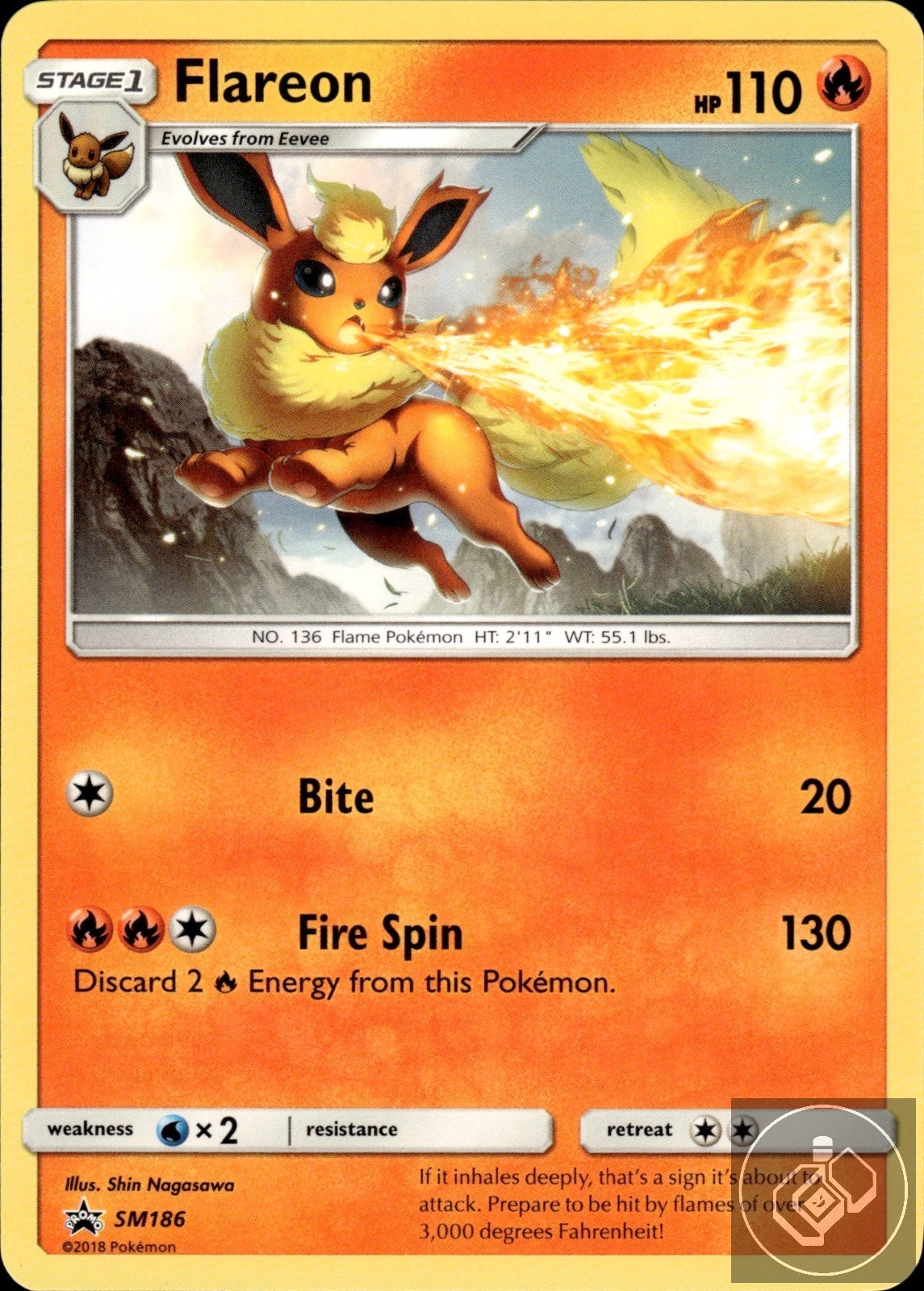 Flareon - (Let's Play, Eevee!) SM186 Promo Sun & Moon Promo Pokemon