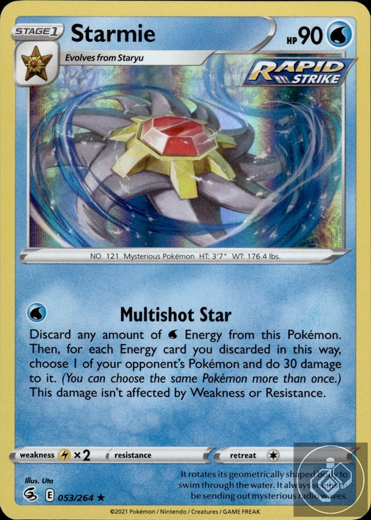 Starmie 053/264 Holo Rare Fusion Strike Pokemon Holo