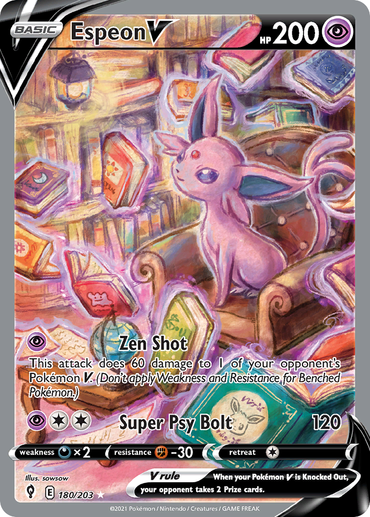 Espeon V 180/203 Ultra Rare Evolving Skies Pokemon