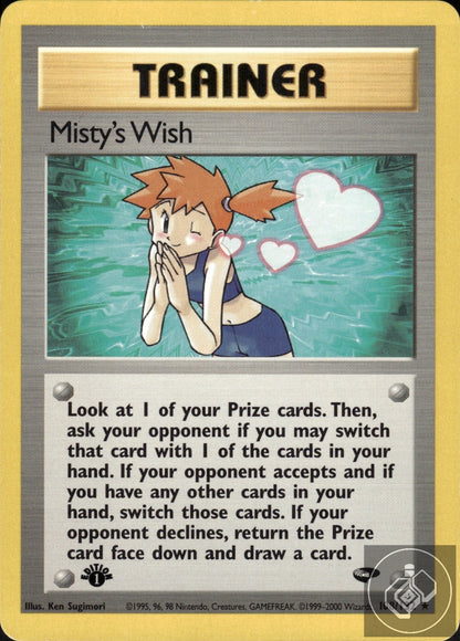 Misty's Wish 108/132 Rare Gym Challenge Pokemon 1st Edition