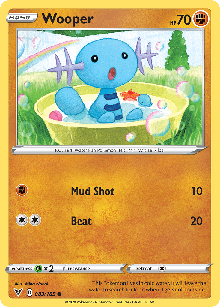 Wooper 083/185 Common Vivid Voltage Pokemon