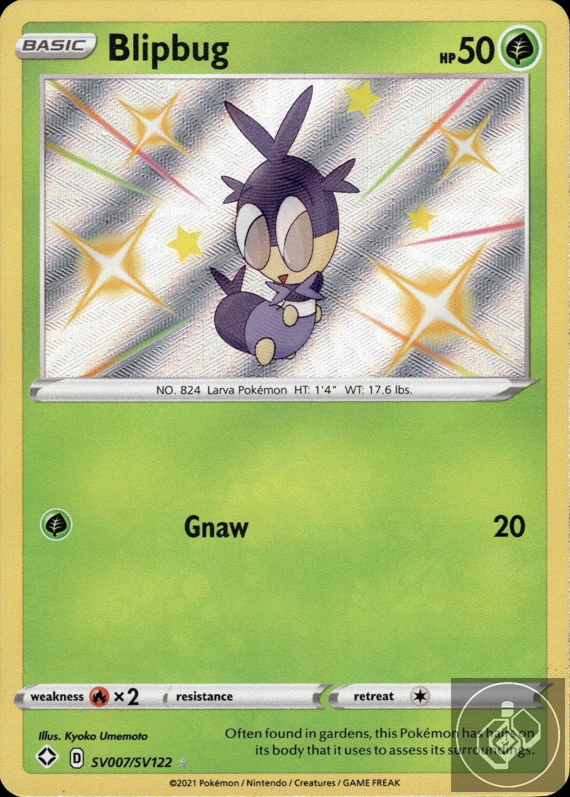 Blipbug SV007/SV122 Shiny Rare Shining Fates Shiny Vault Pokemon