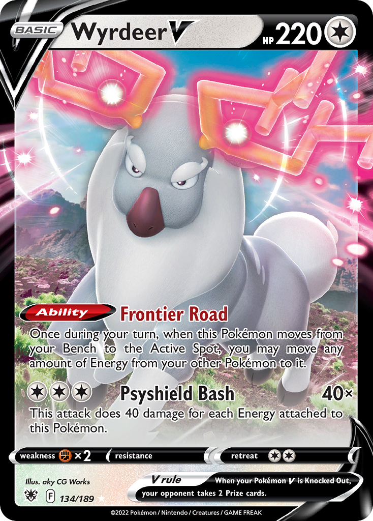 Wyrdeer V 134/189 Holo V Rare Astral Radiance Pokemon