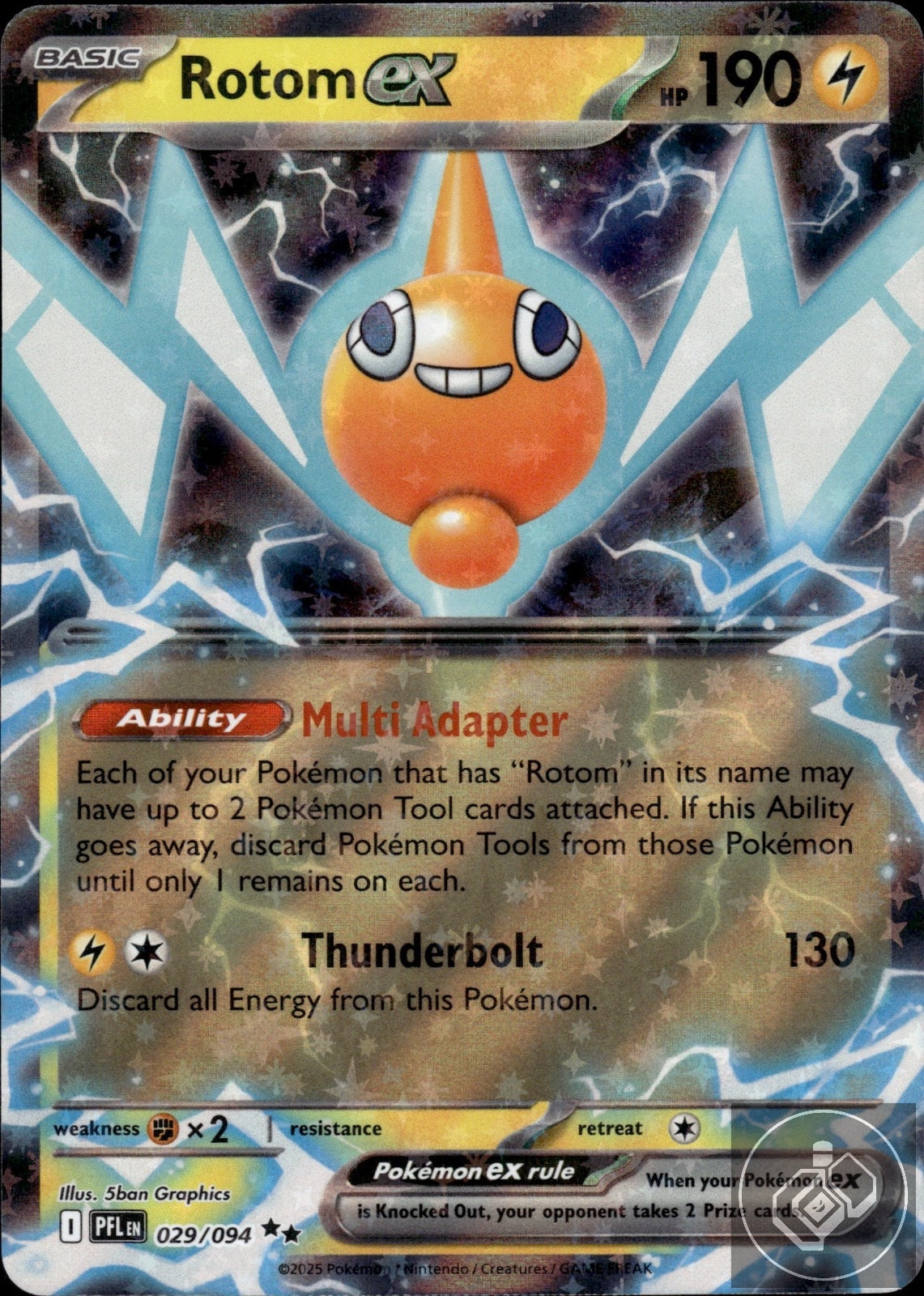 Rotom ex 029/094 Double Rare Phantasmal Flames Pokemon