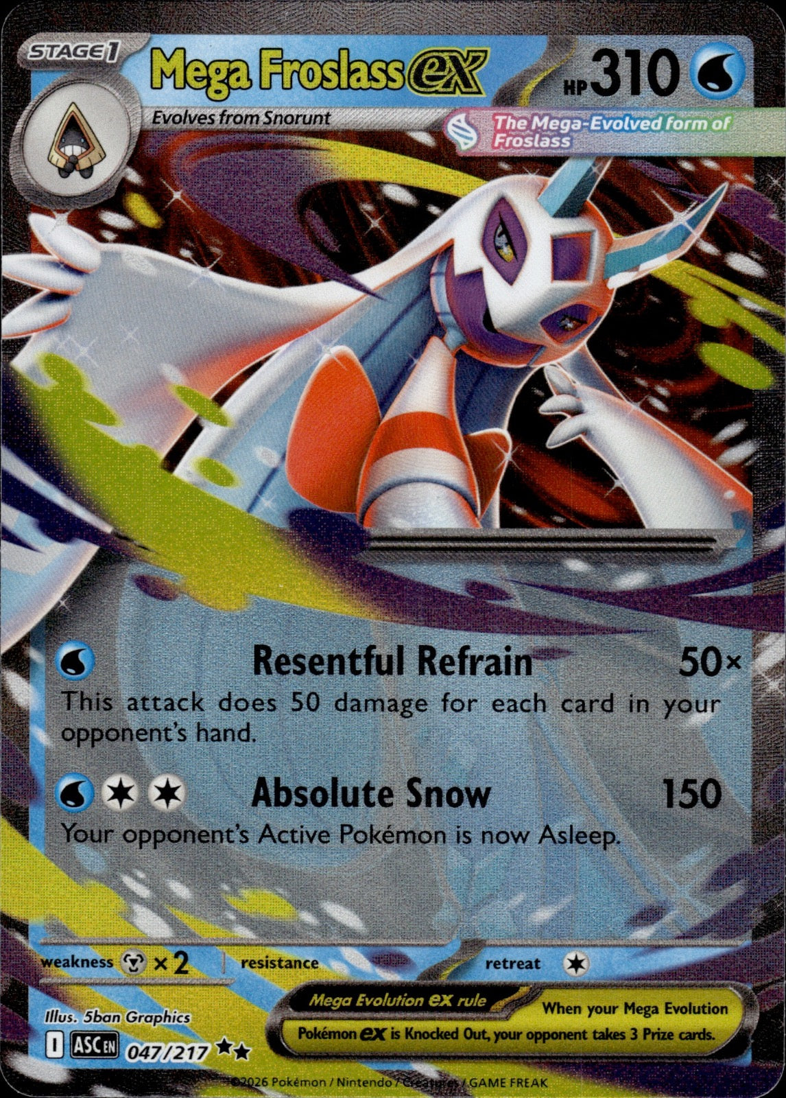 Mega Froslass ex 047/217 Double Rare Ascended Heroes Pokemon