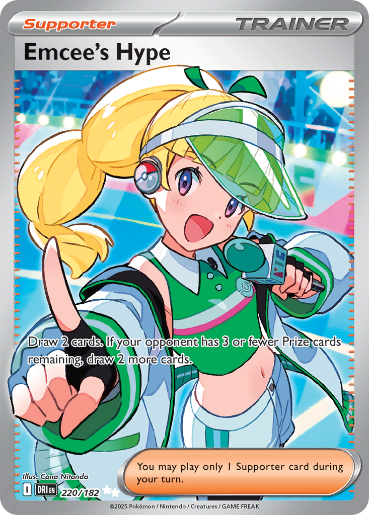 Emcee's Hype 220/182 Ultra Rare Destined Rivals Pokemon Holo