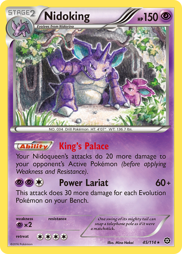 Nidoking 45/114 Rare Steam Siege Pokemon