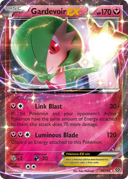 Gardevoir EX 78/114 Holo EX Rare Steam Siege Pokemon