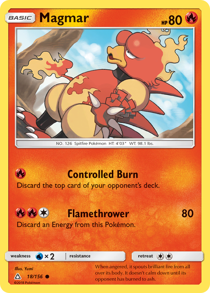 Magmar 18/156 Common Ultra Prism Pokemon