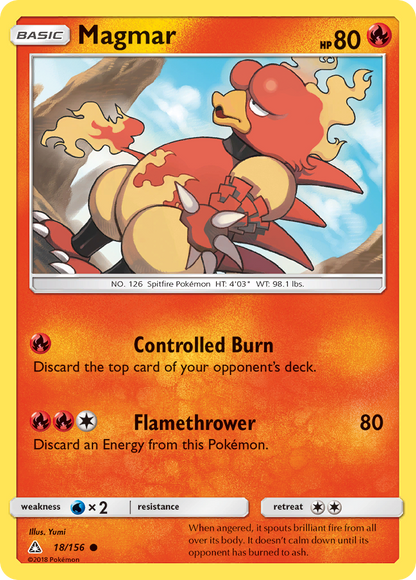 Magmar 18/156 Common Ultra Prism Pokemon
