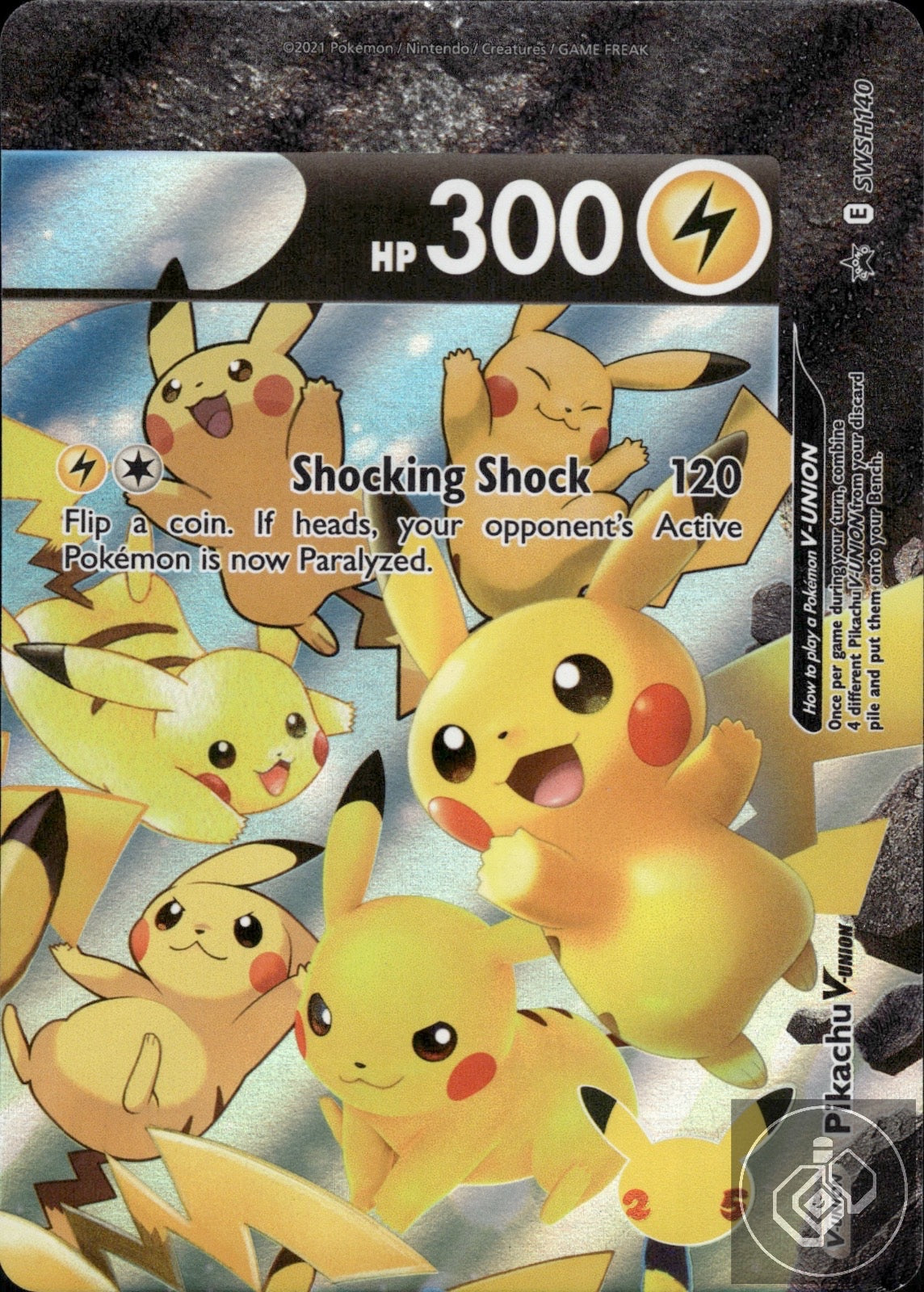 Pikachu V-Union SWSH140 Holo Promo Sword & Shield Promo Pokemon