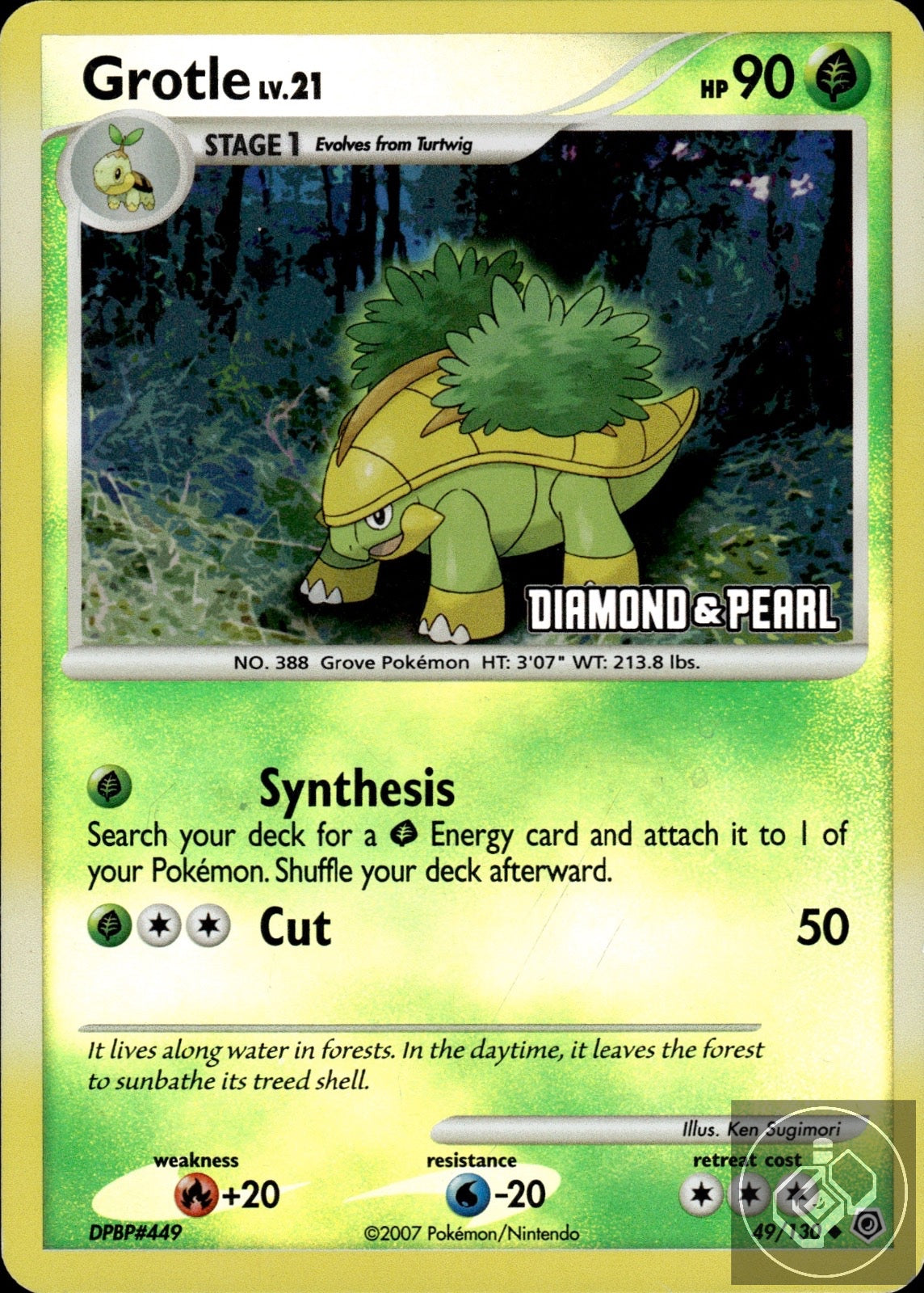 Grotle 049/130 Holo Promo Burger King Promos Pokemon