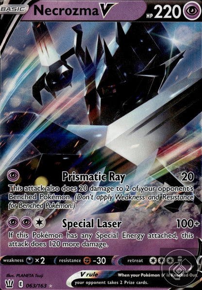 Necrozma V 063/163 Holo V Rare Battle Styles Pokemon