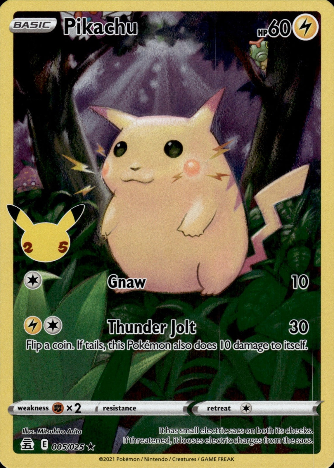 Pikachu 005/025 Holo Rare Celebrations Pokemon